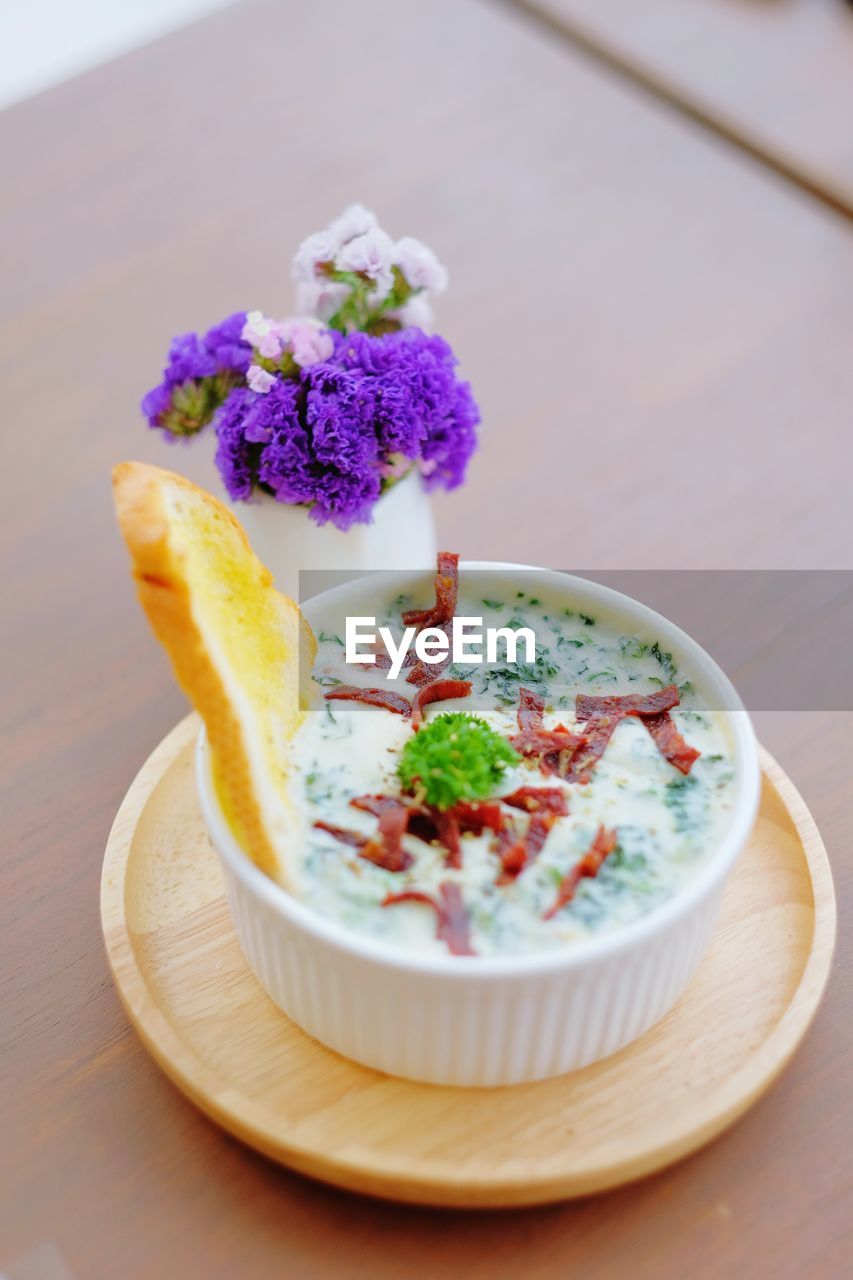 Close-up of food in bowl on table