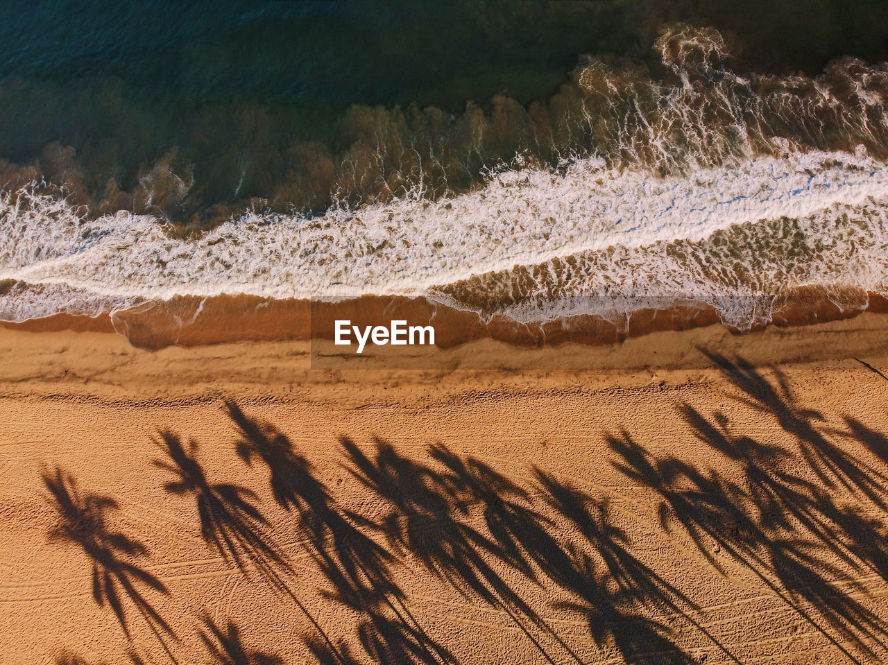 Aerial view of beach during sunny day