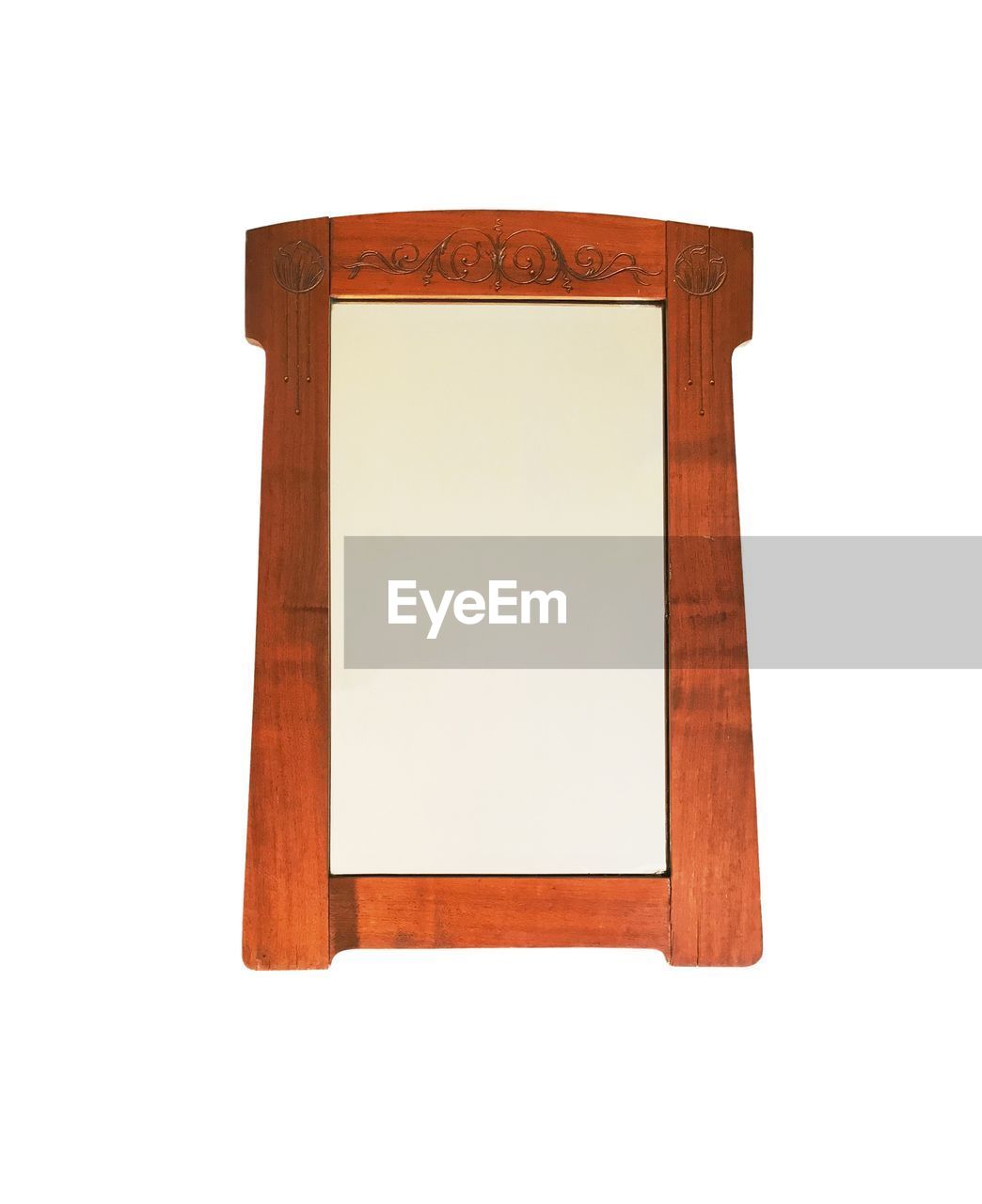 Empty picture frame against white background