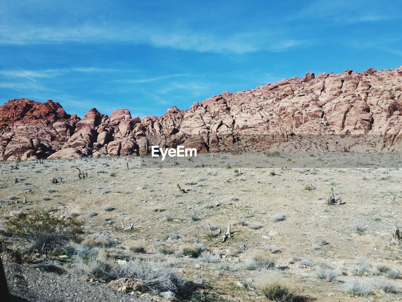 View of rock formations against sky