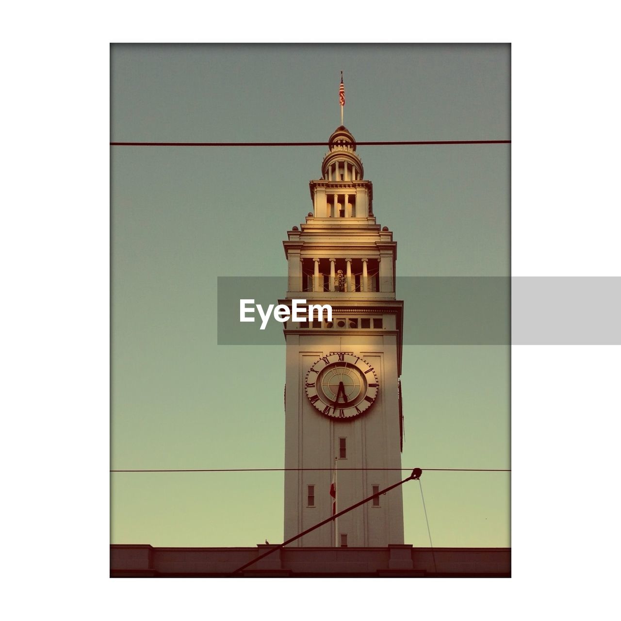 Exterior of ferry building against sky