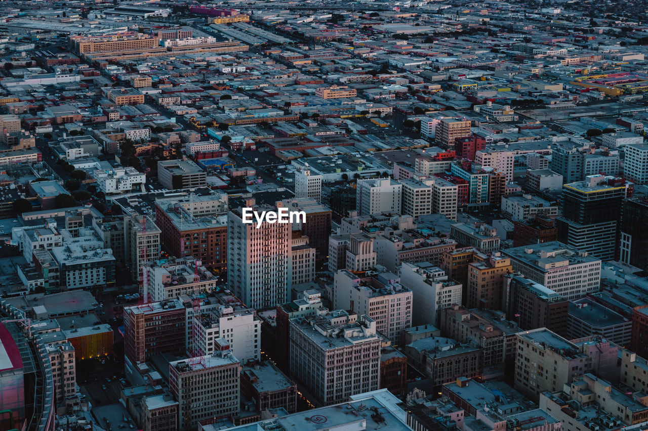 High angle view of cityscape