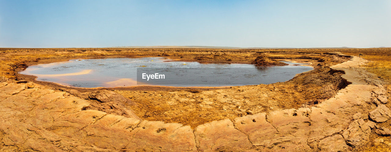 scenic view of landscape against clear sky