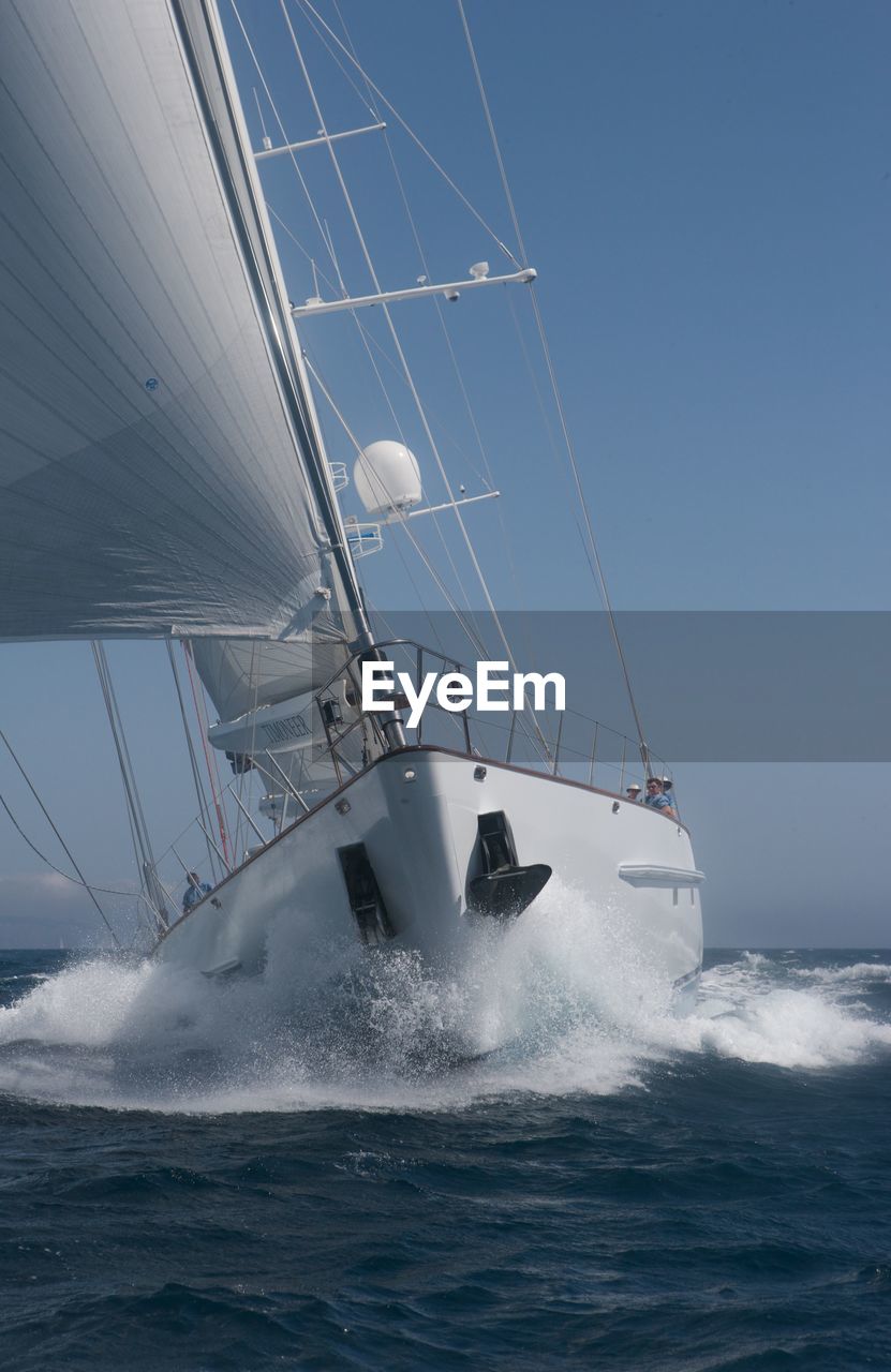 Super sailing yacht at mediterenean sea