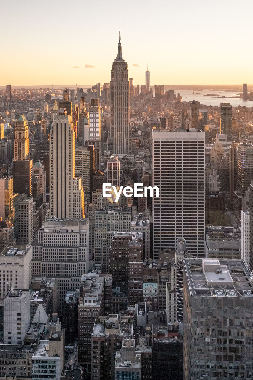 Aerial view of buildings in city