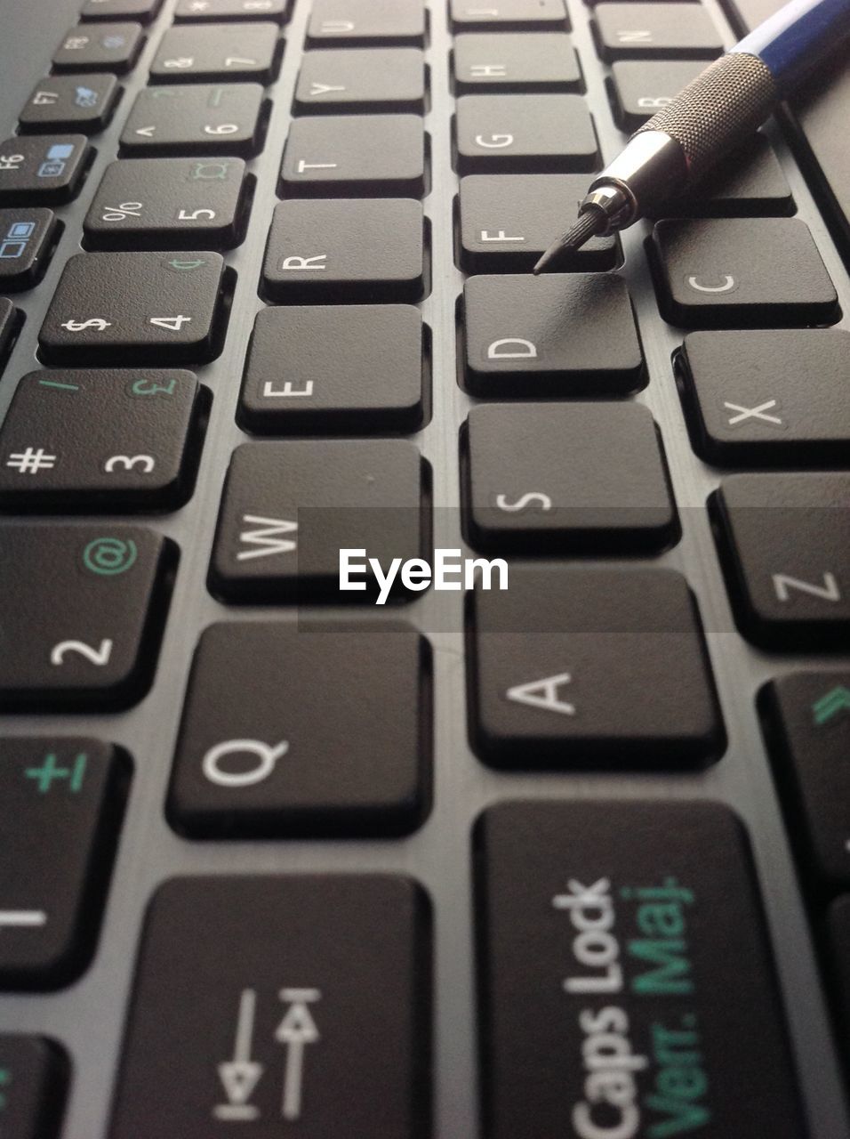 Full frame shot of laptop keyboard