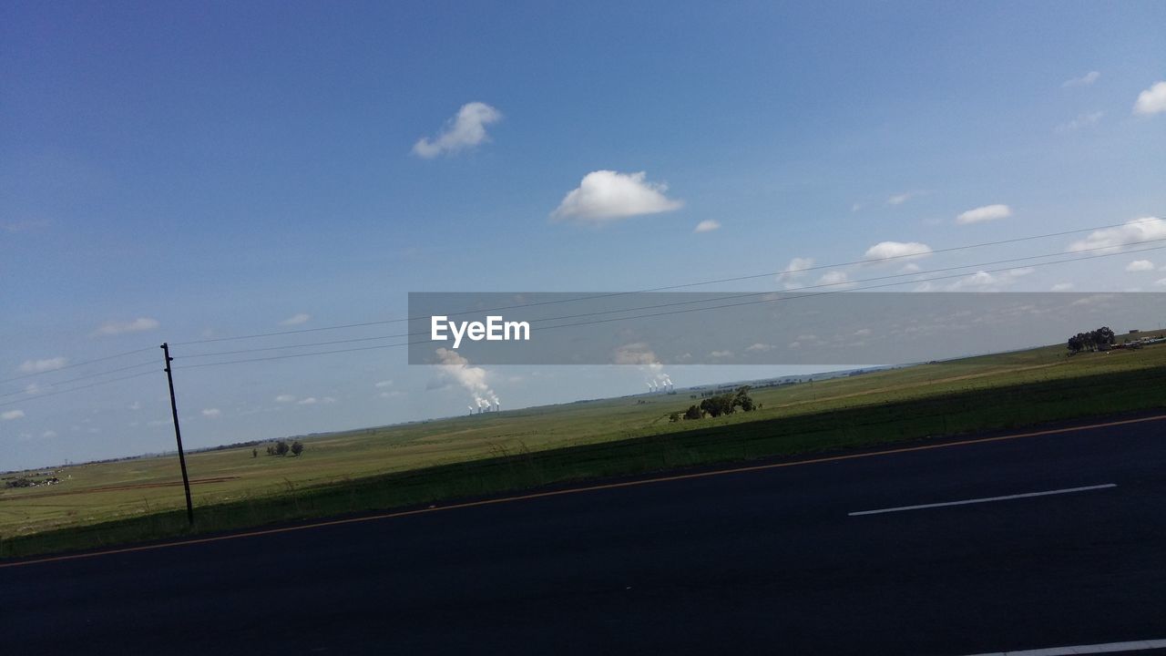 SCENIC VIEW OF GRASSY FIELD AGAINST SKY