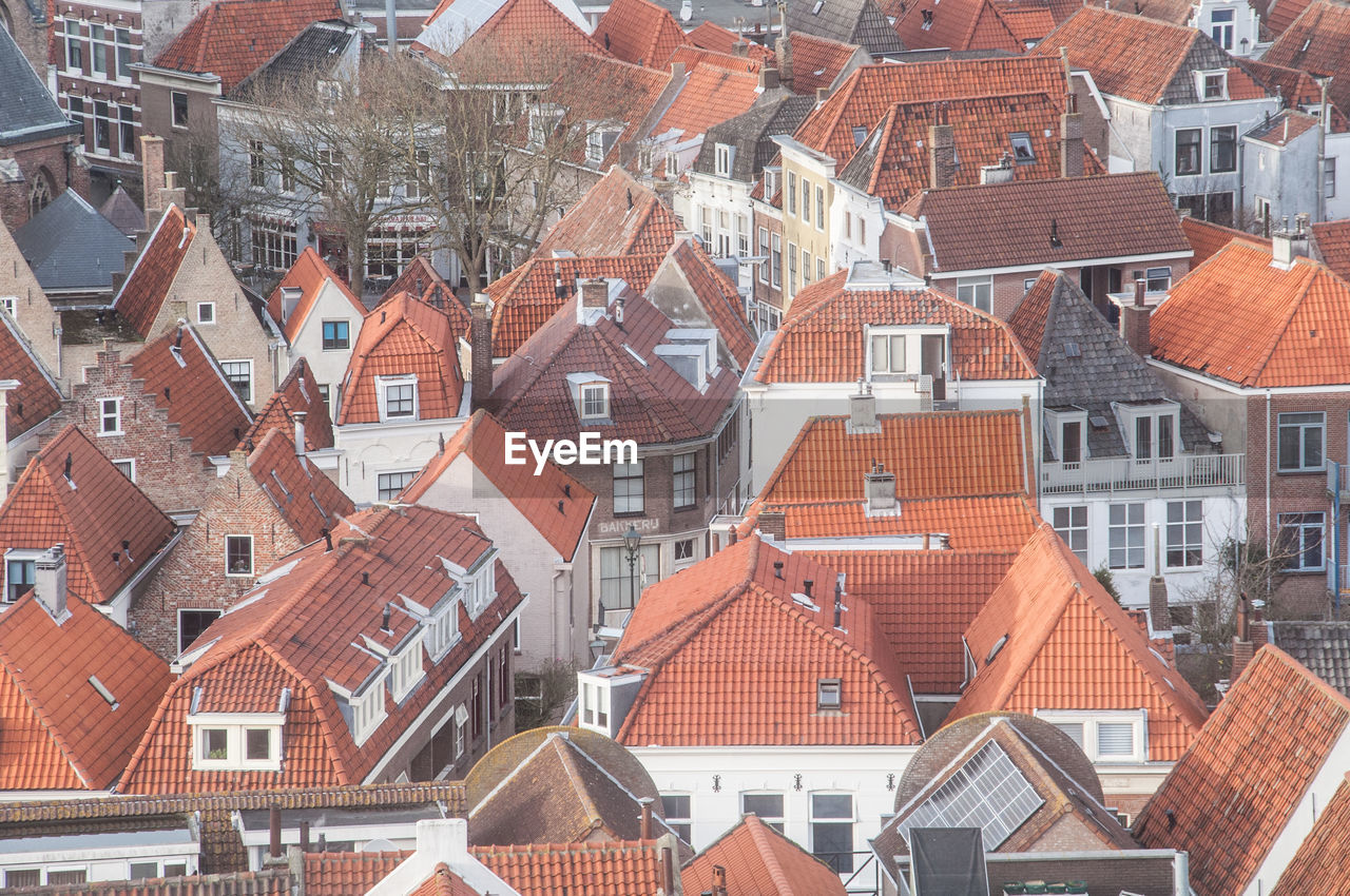 High angle view of cityscape