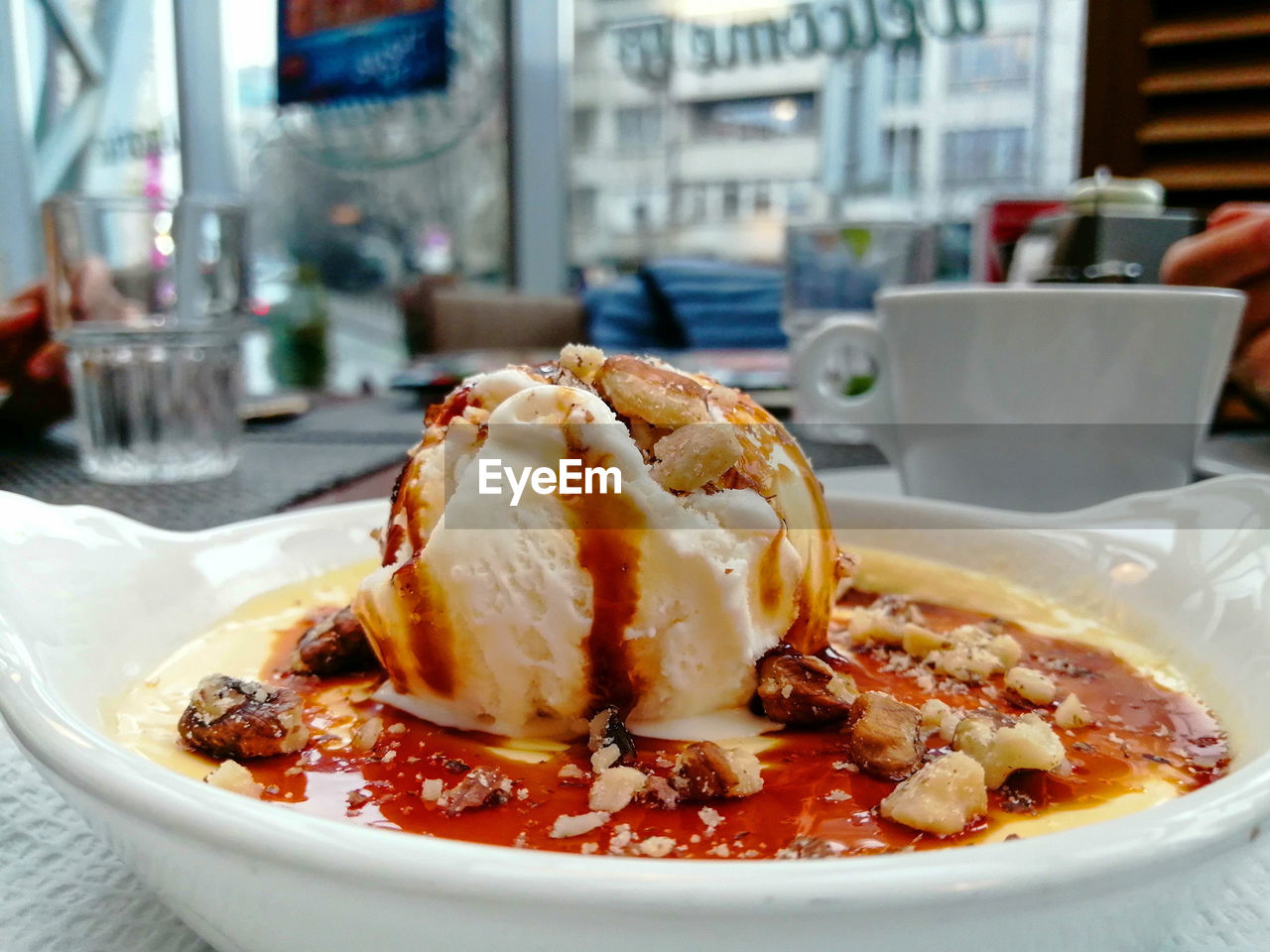 Close-up of ice cream in bowl