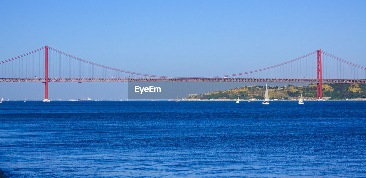 SUSPENSION BRIDGE OVER CALM SEA