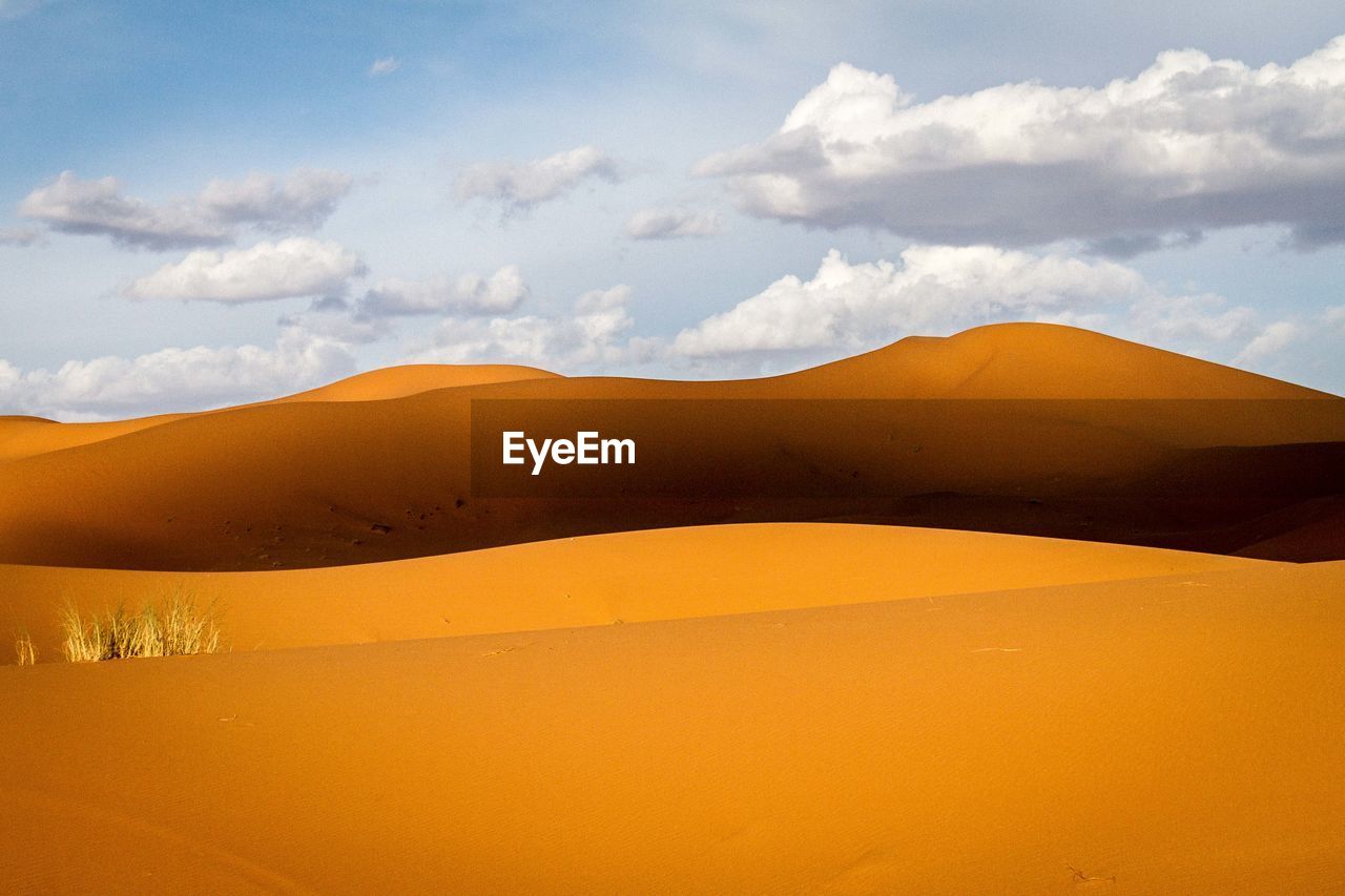 Scenic view of sahara desert against sky