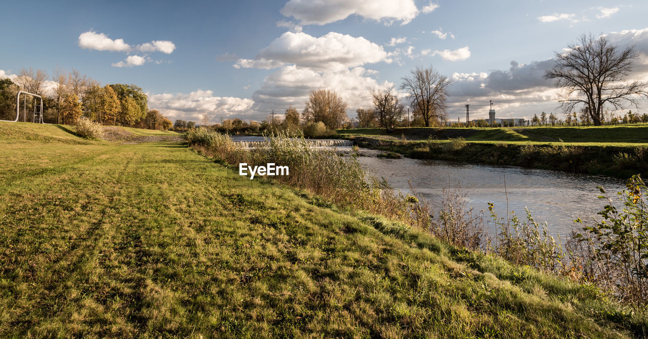 Scenic view of river against sky