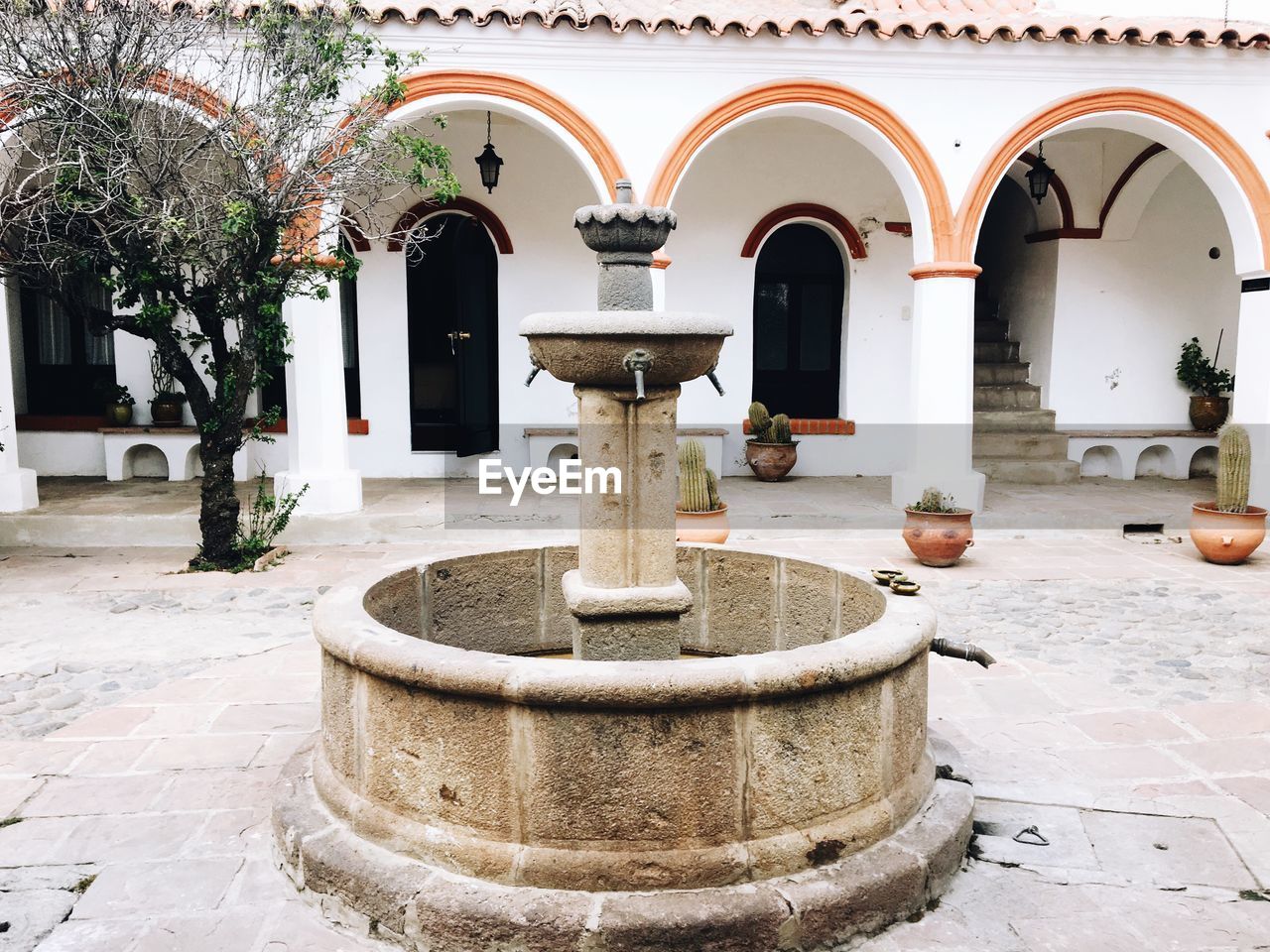 VIEW OF FOUNTAIN AGAINST BUILDING