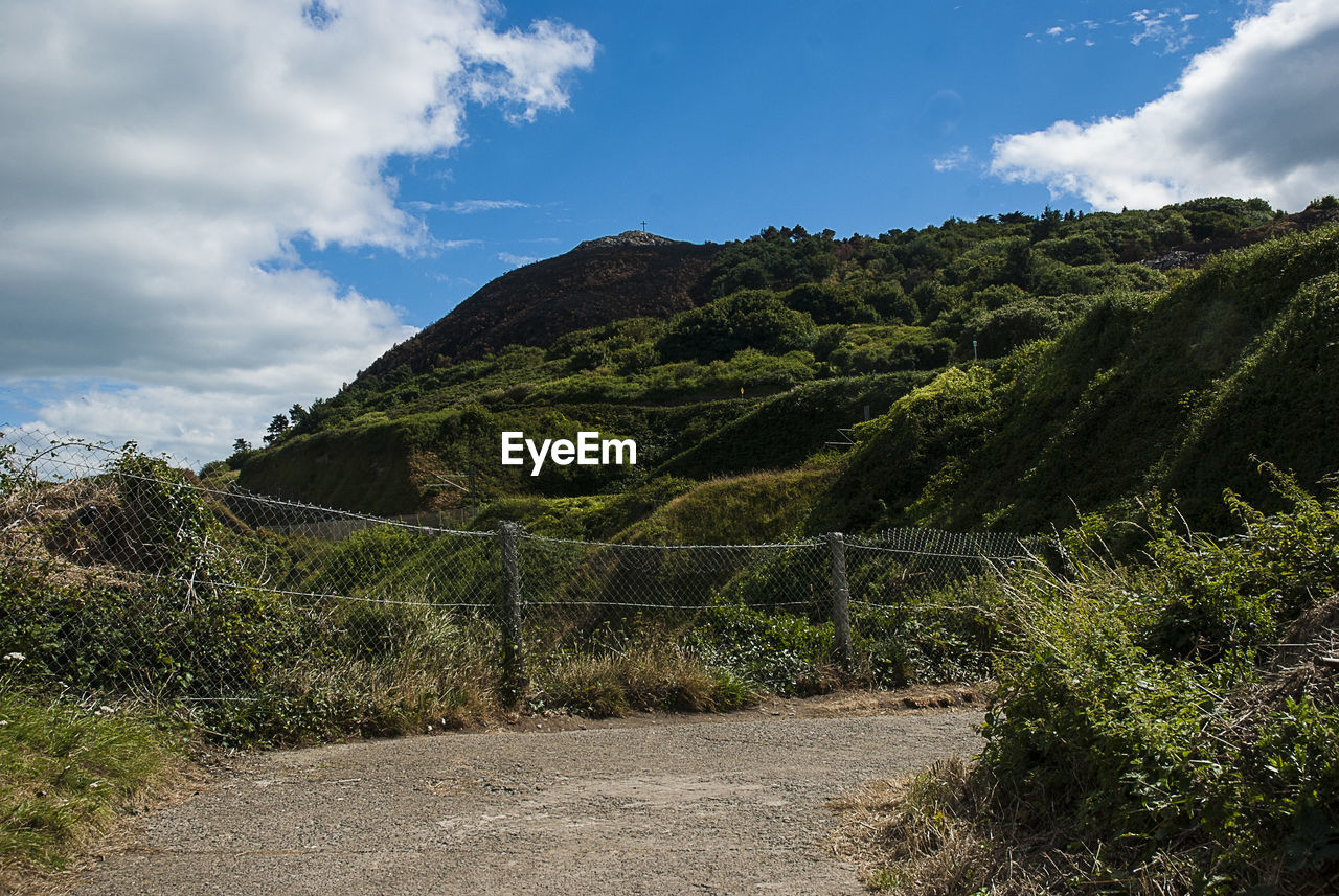 SCENIC VIEW OF FIELD BY MOUNTAINS AGAINST SKY