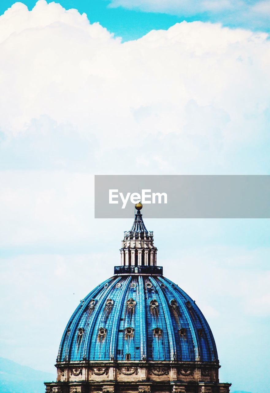 Low angle view of st peter basilica against sky