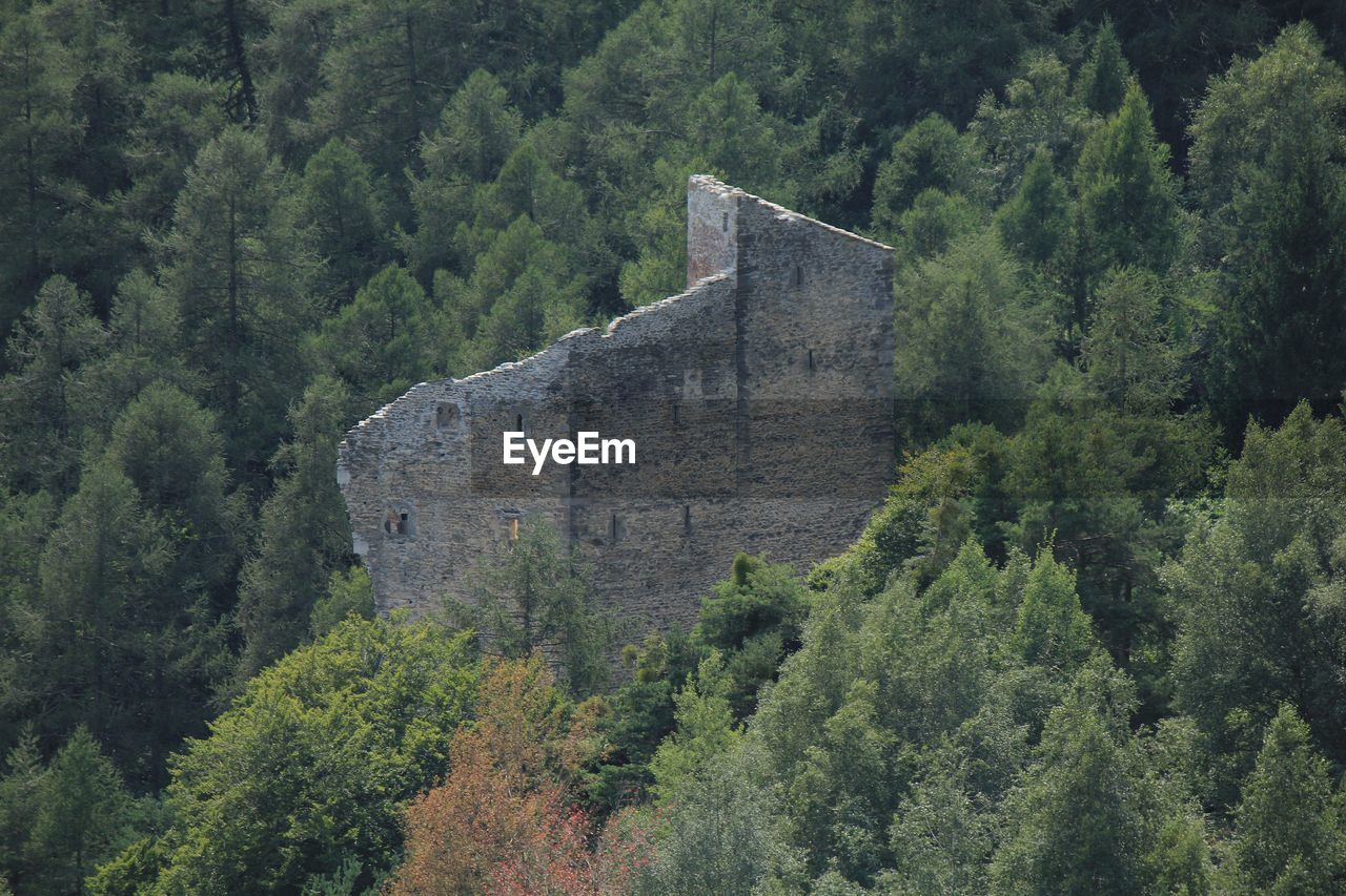View of castle on mountain