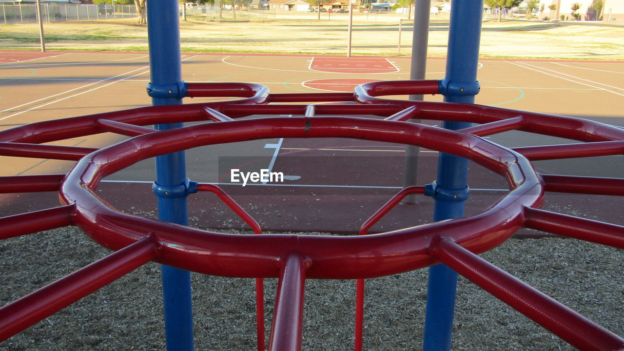 Chainlink fence in park