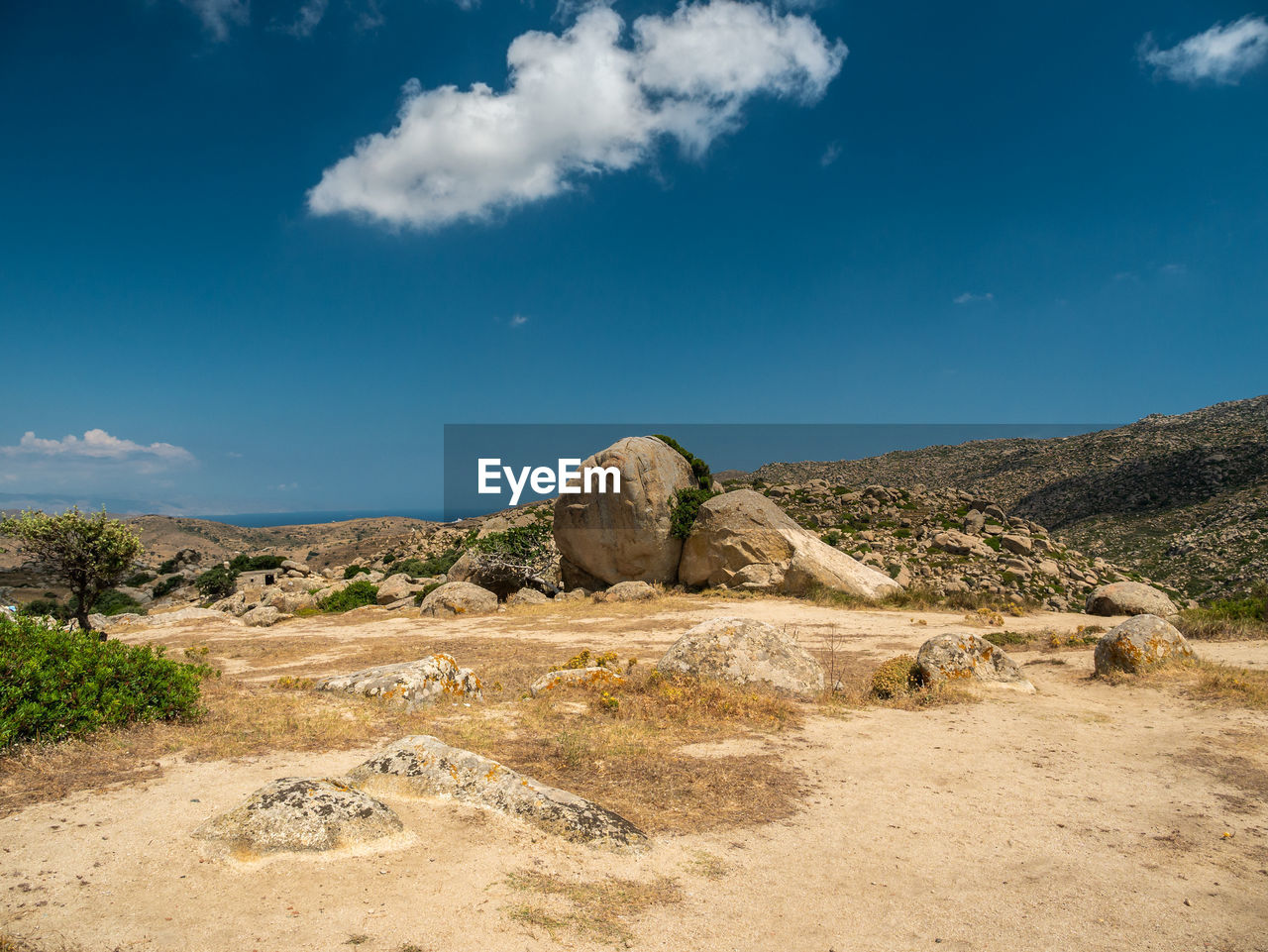 Scenic view of arid landscape against sky