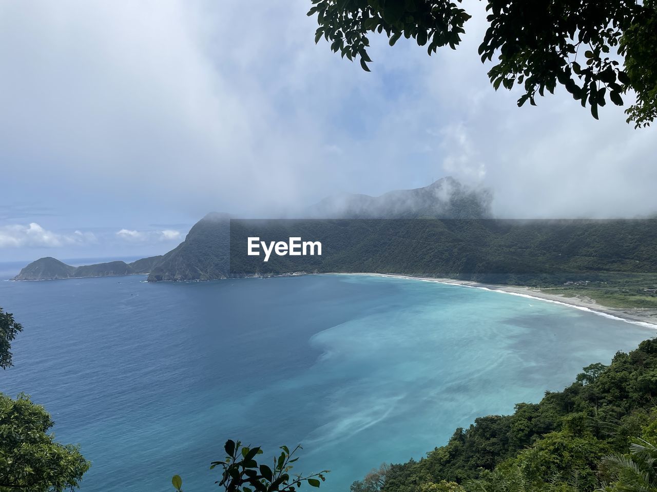 high angle view of sea against sky