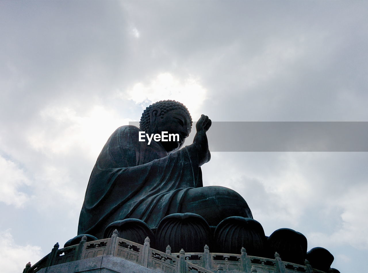 Low angle view of statue