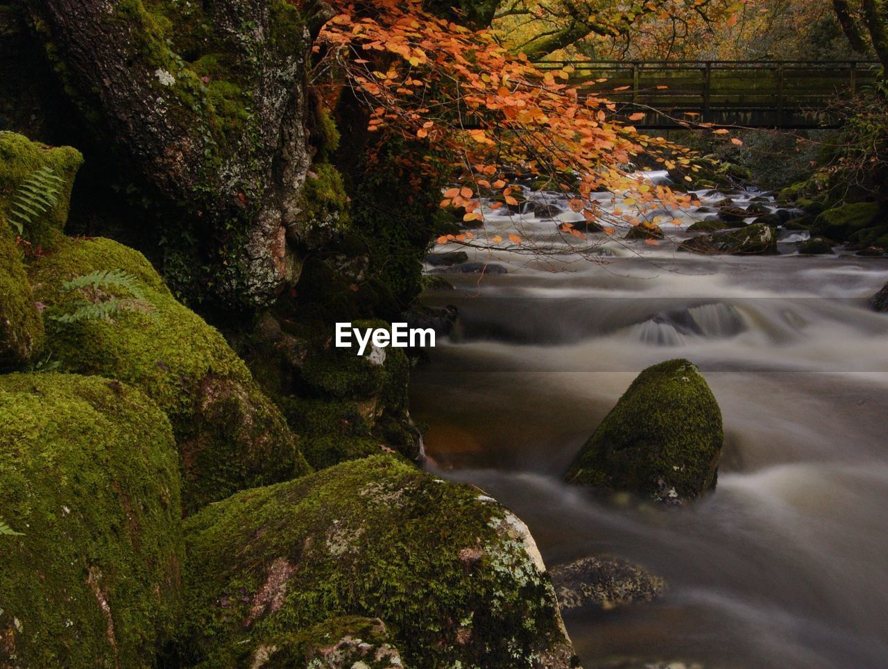 SCENIC VIEW OF STREAM FLOWING THROUGH ROCKS