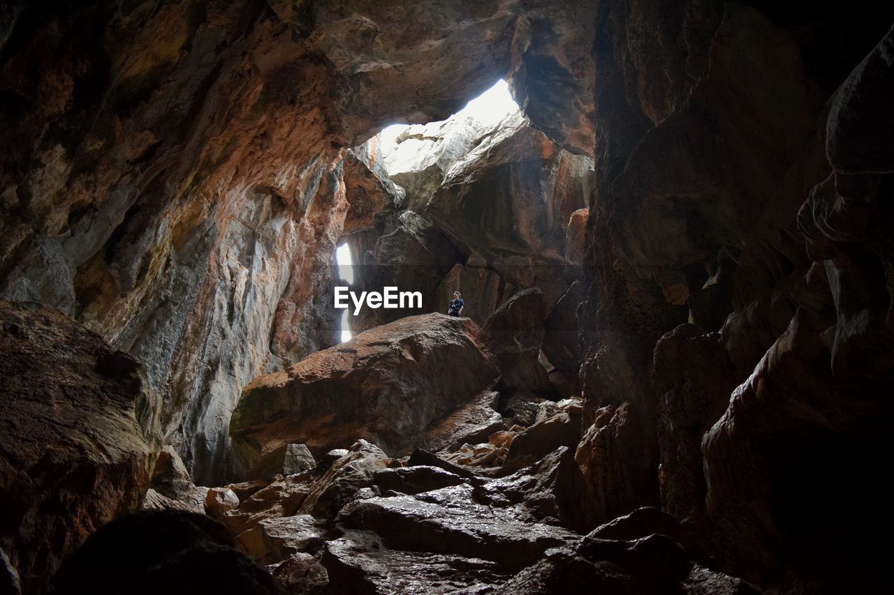 Low angle view of cave