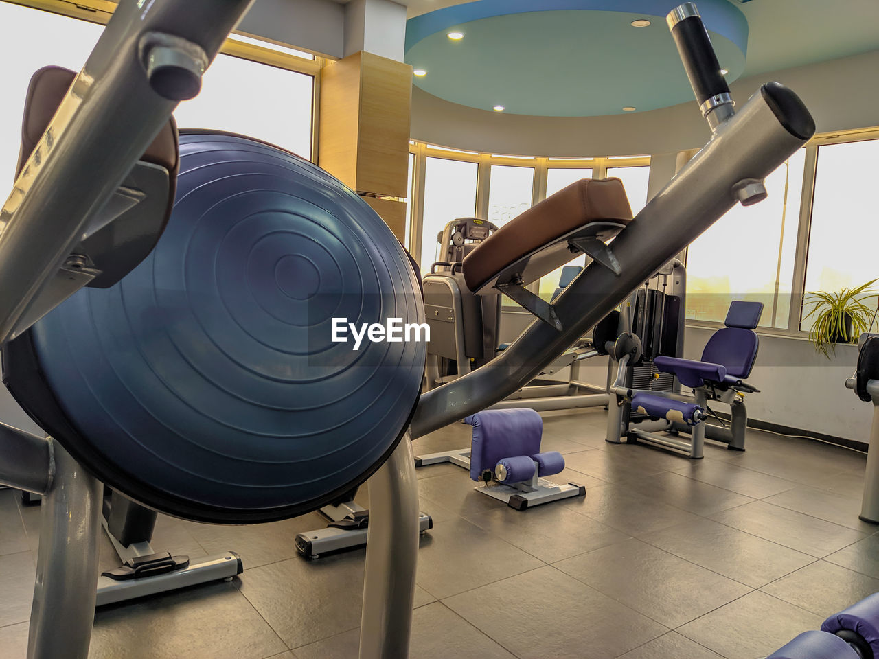 Exercise equipment in gym