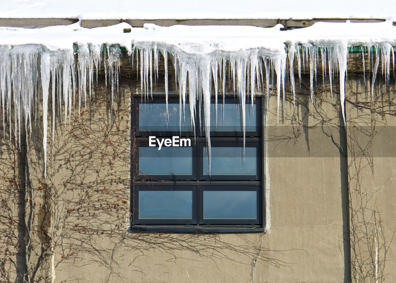 SCENIC VIEW OF FROZEN GLASS WINDOW