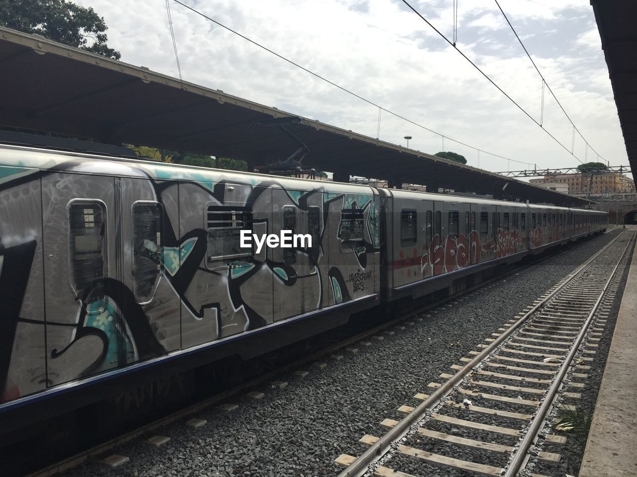 TRAIN ON RAILROAD TRACK