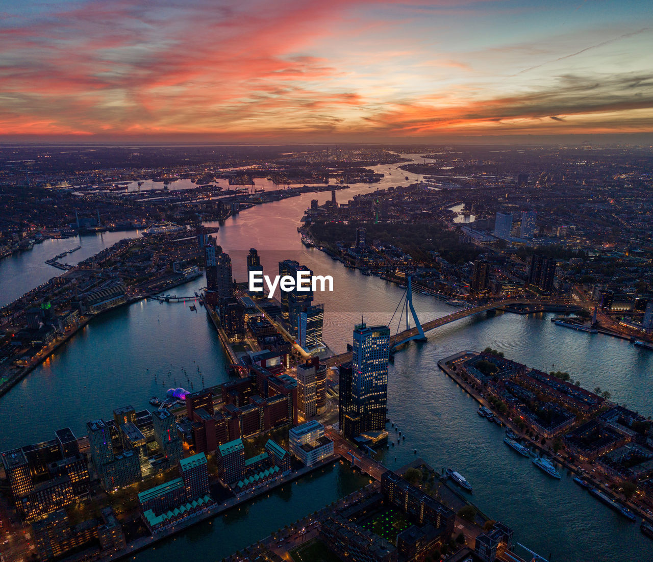 Rotterdam aerial view