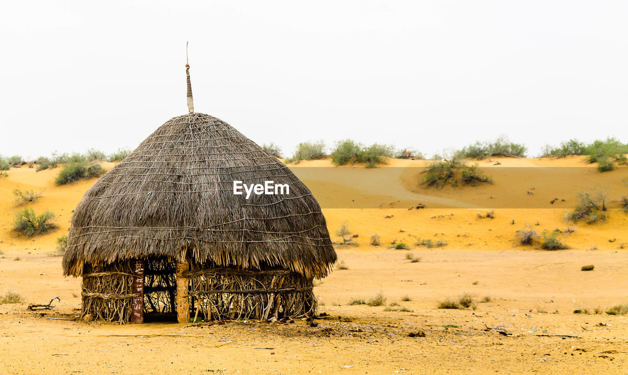 An abandoned hut in desert, thar desert, rajasthan, india