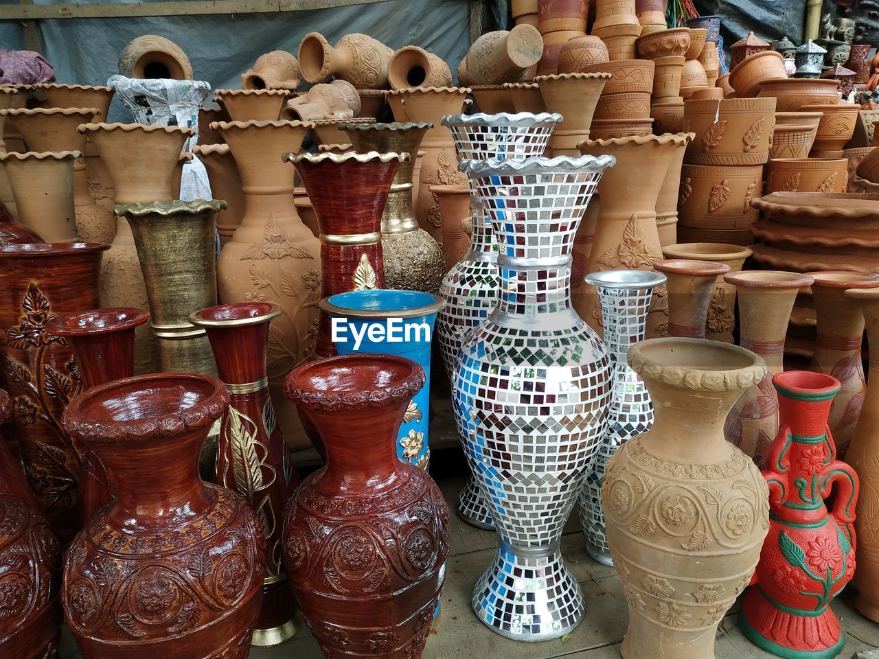 Various displayed for sale in market