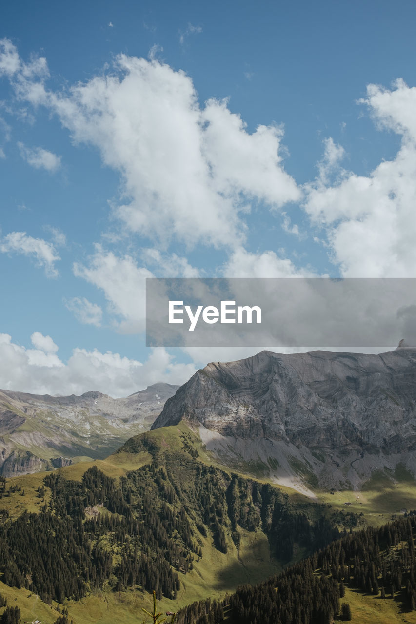 Hiking in the beautiful adelboden, switzerland