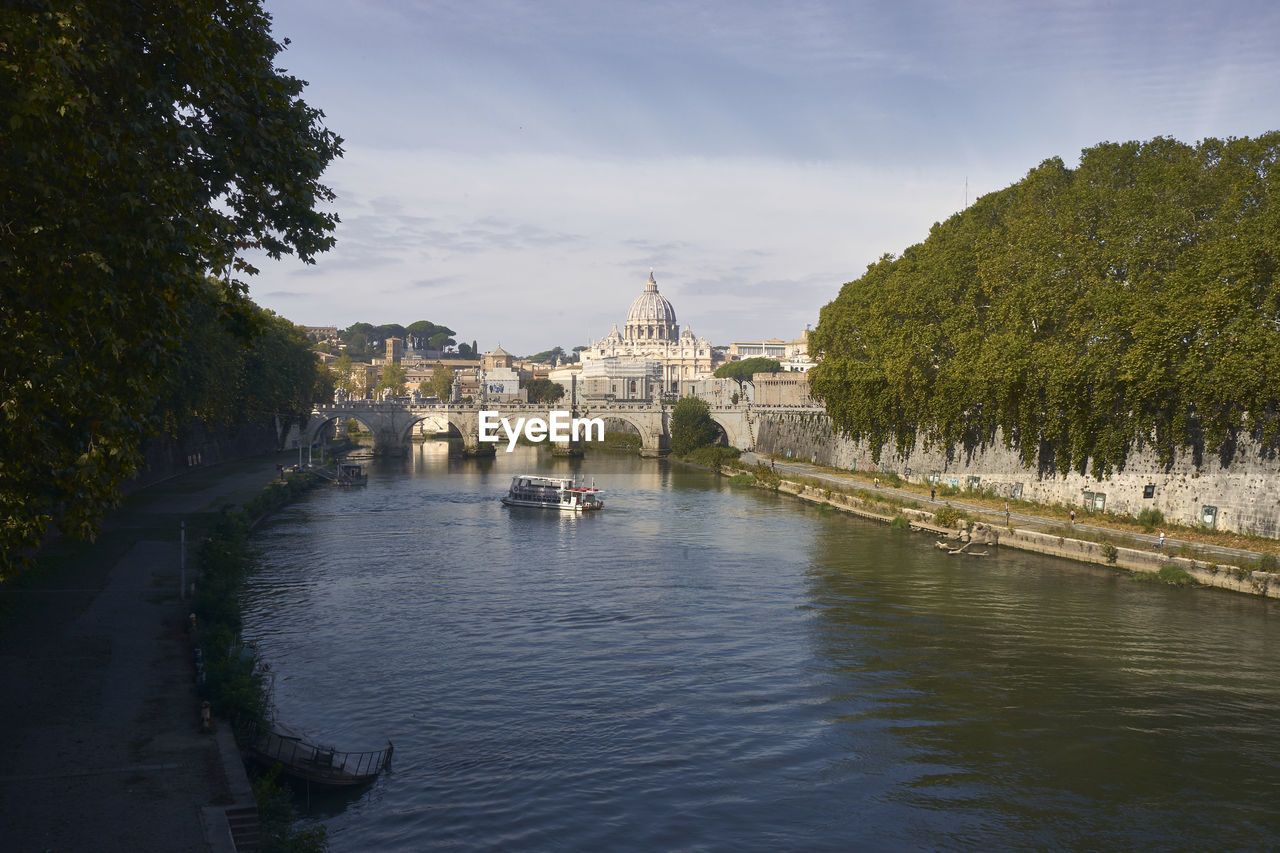 The vatican on the tiber river