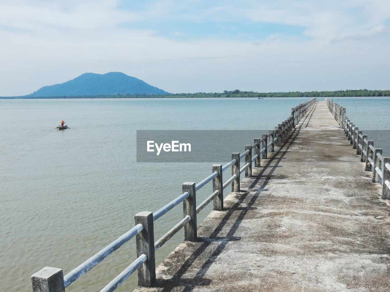 Scenic view of pier on sea