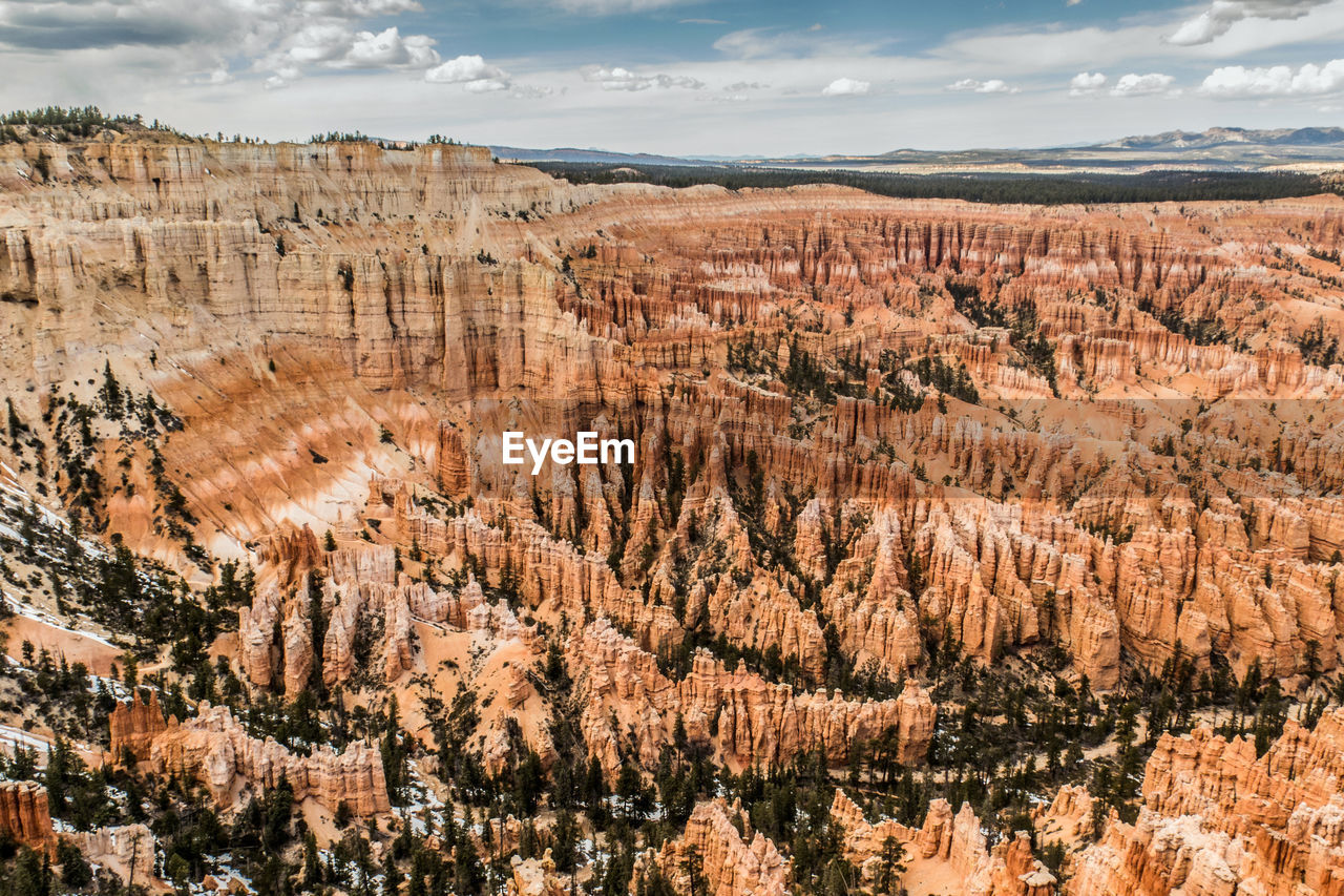 Panoramic view of rock formations