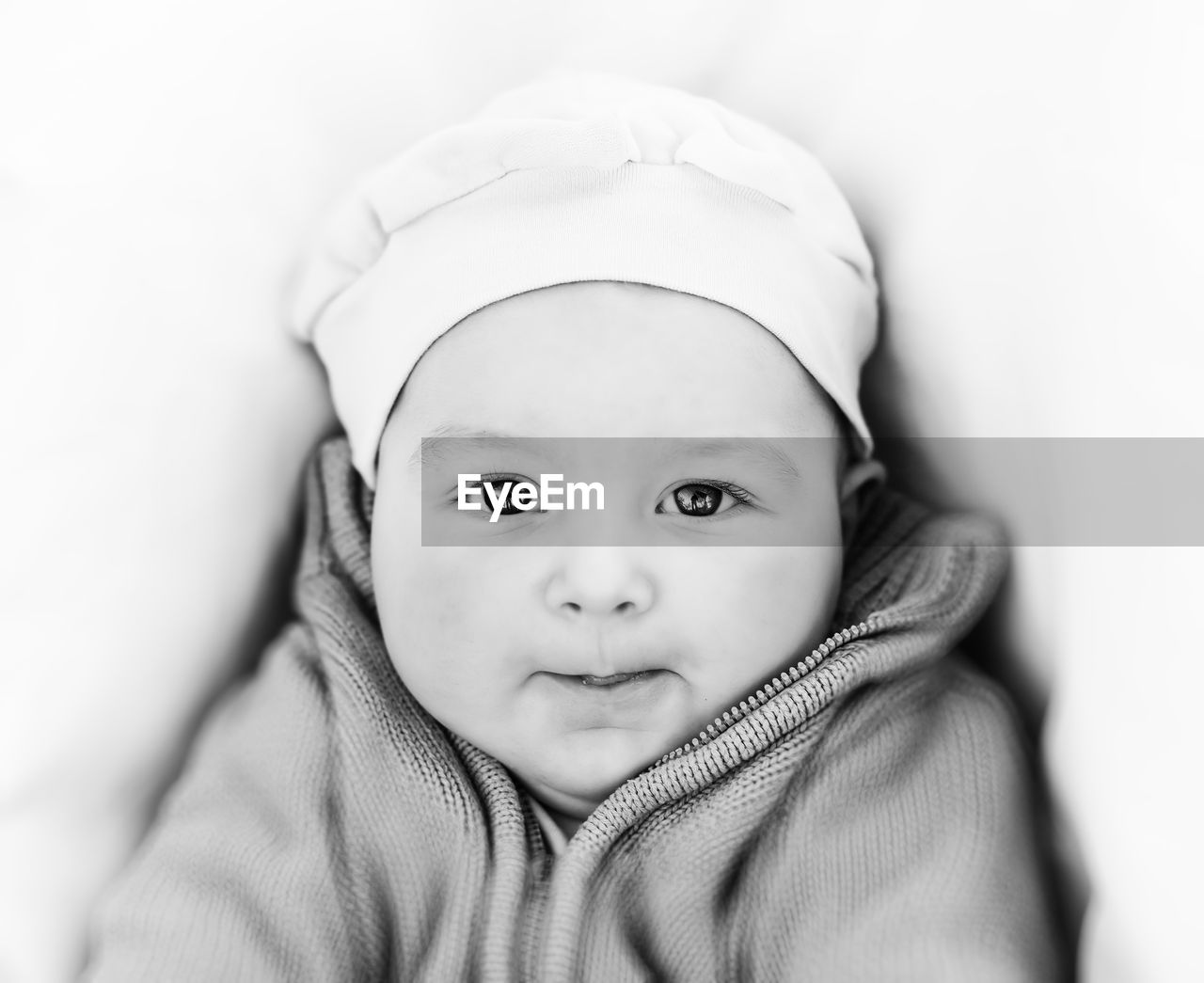 close-up portrait of cute baby girl