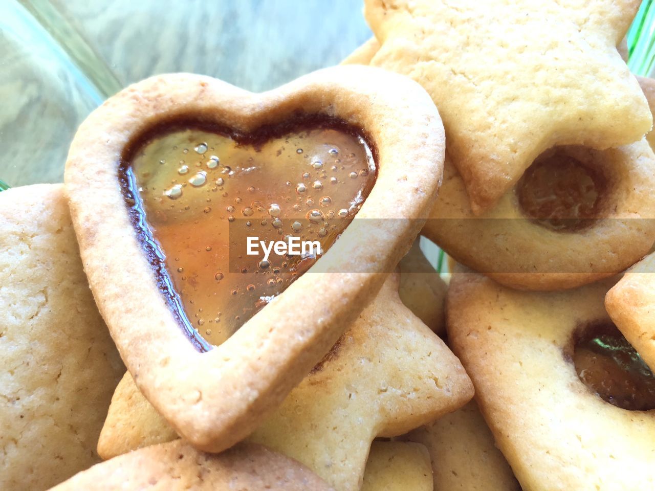 Close-up of heart shape cookies