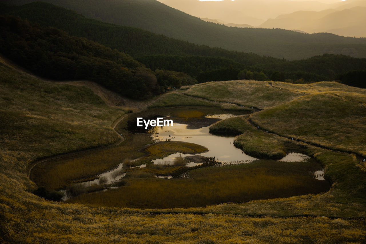 scenic view of landscape against mountain