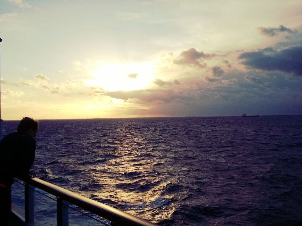 SUNSET OVER SEA