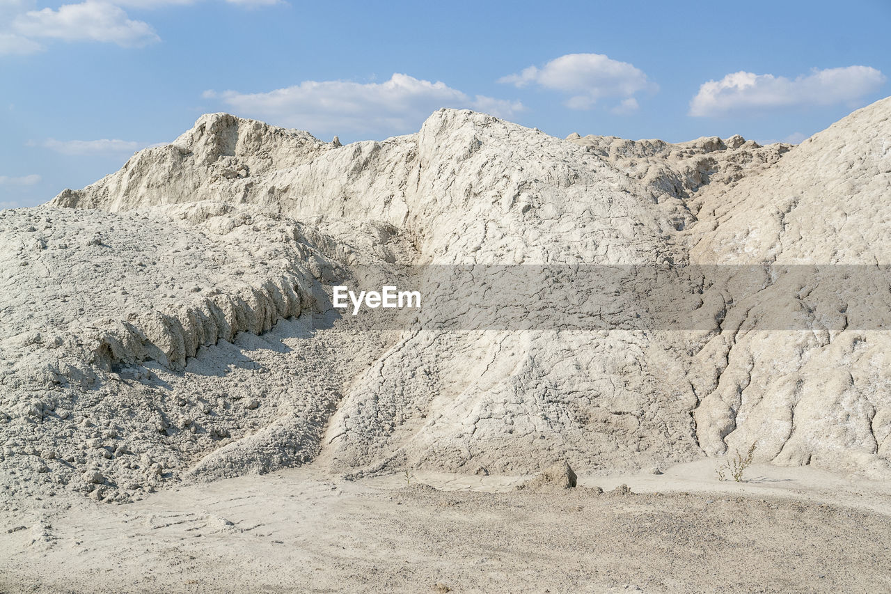 PANORAMIC VIEW OF ROCKS ON LAND AGAINST SKY