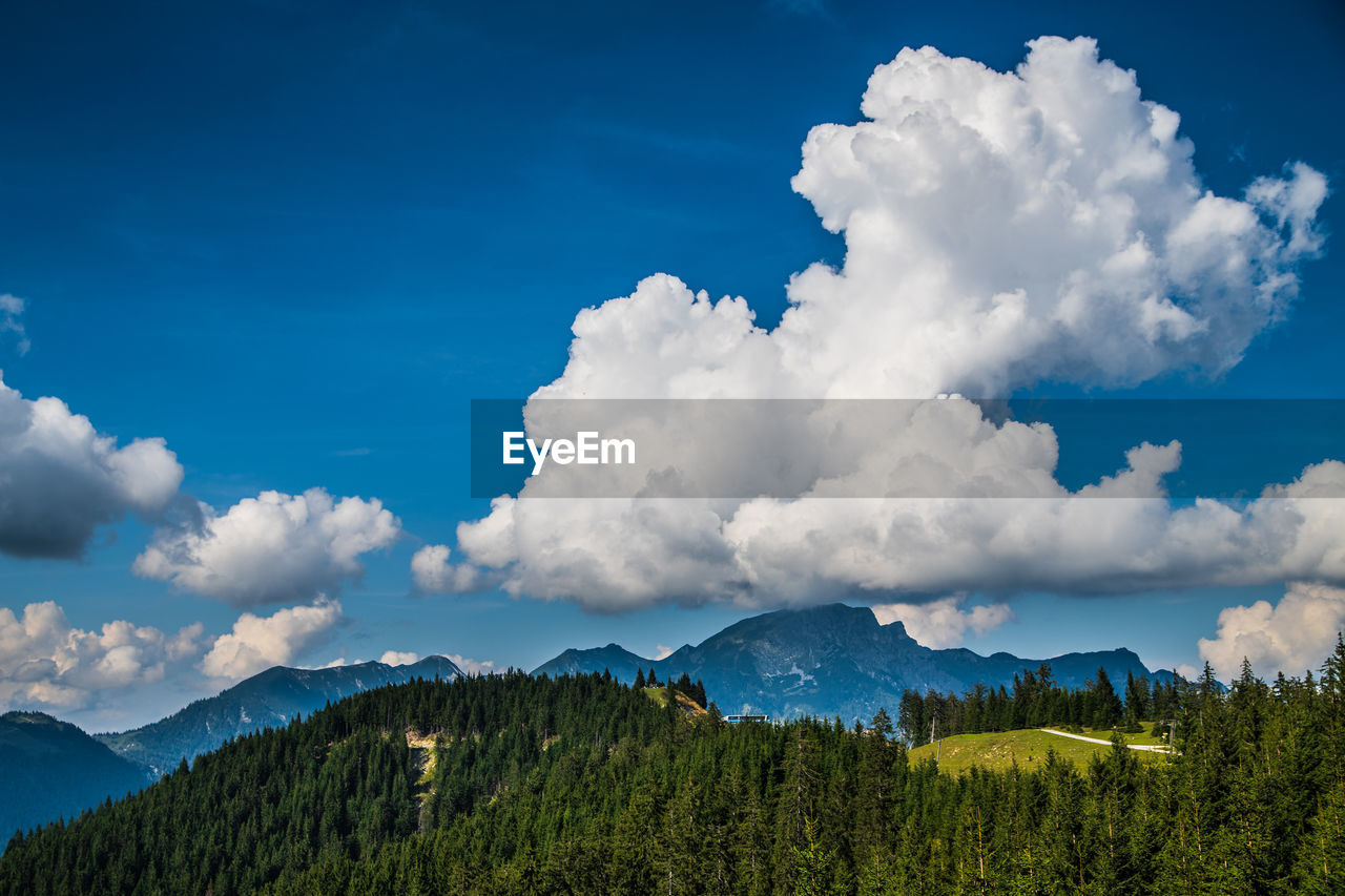 PANORAMIC VIEW OF LANDSCAPE AND MOUNTAINS AGAINST SKY