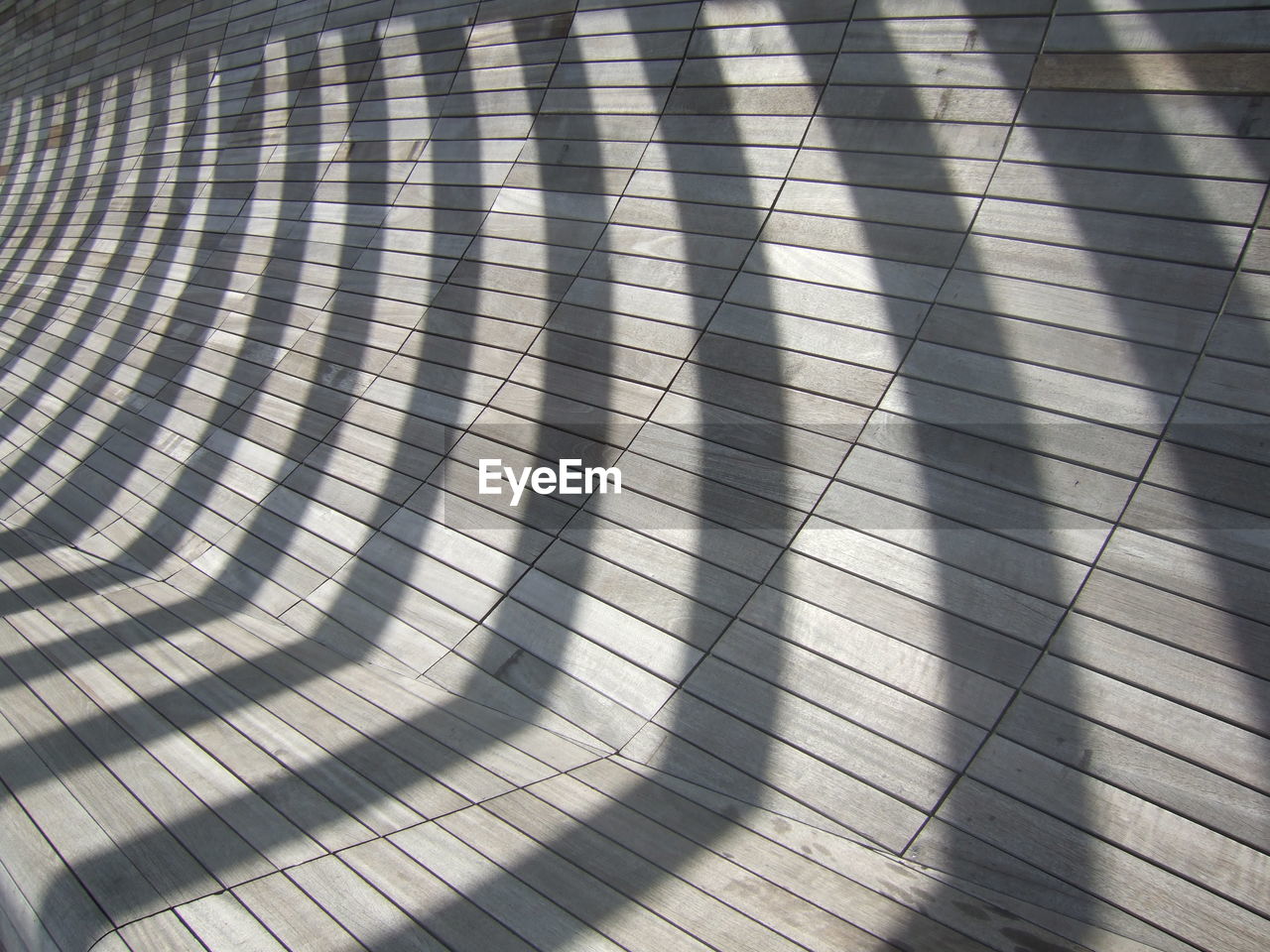 Shadows on wooden built structure