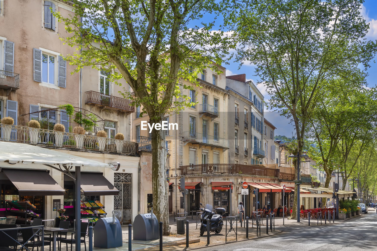 Boulevard in cahors city center, france