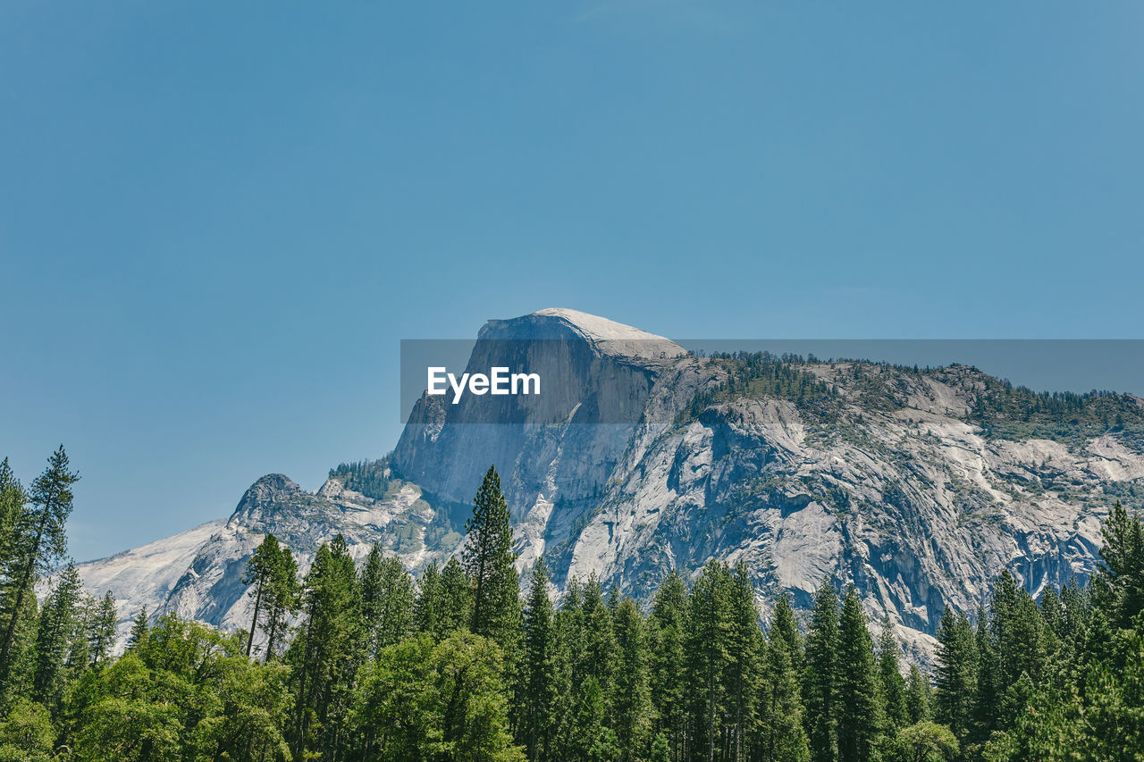 Views of yosemite national park in the summer in northern california.