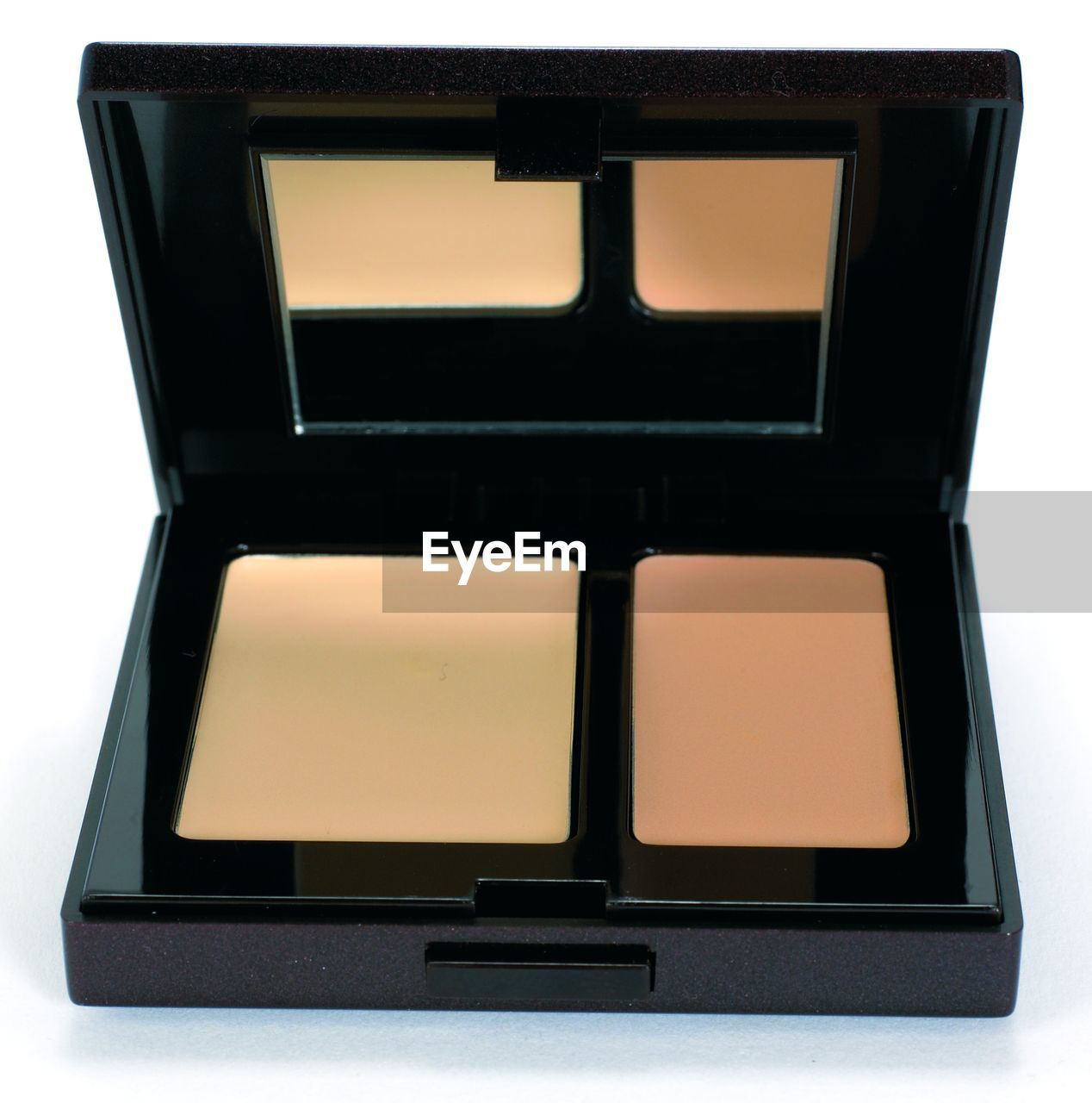 Make-up Makeup Mirror Beauty Compact Cream Foundation Cut Out On White With Shadows Fashion&love&beauty Indoors  Make Up Pallete No People Studio Shot Two Tones White Background