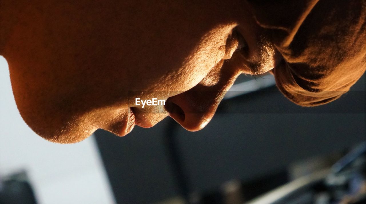 Close-up of thoughtful man 