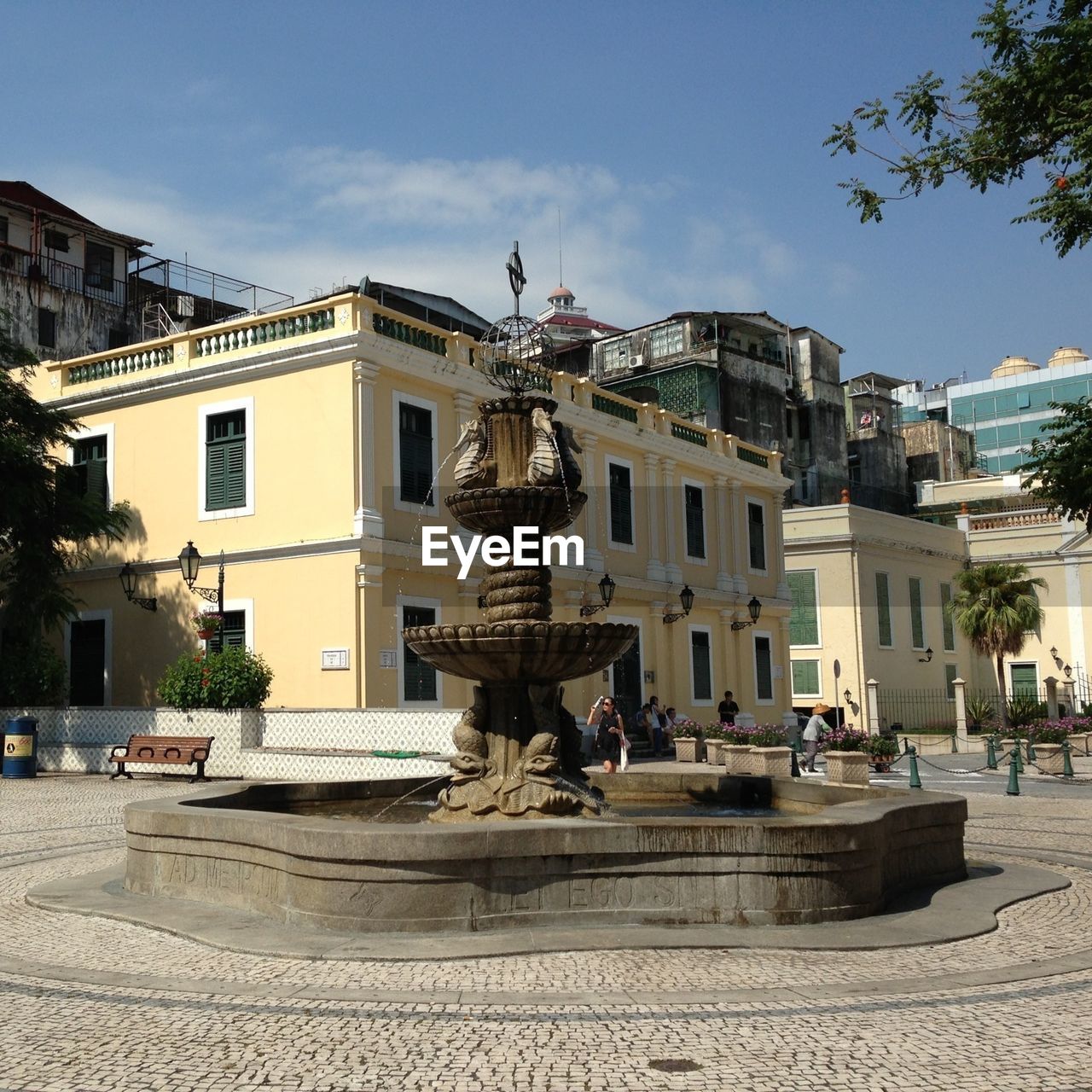 Historic fountain in old town square