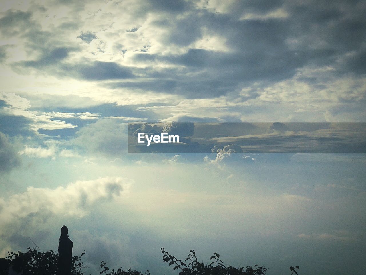 AERIAL VIEW OF CLOUDY SKY