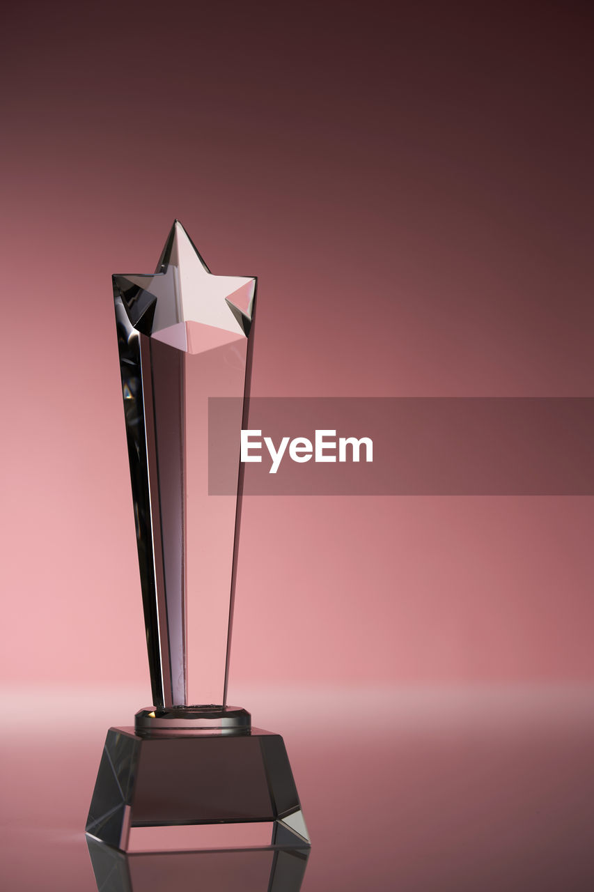 Star shape of  crystal trophy